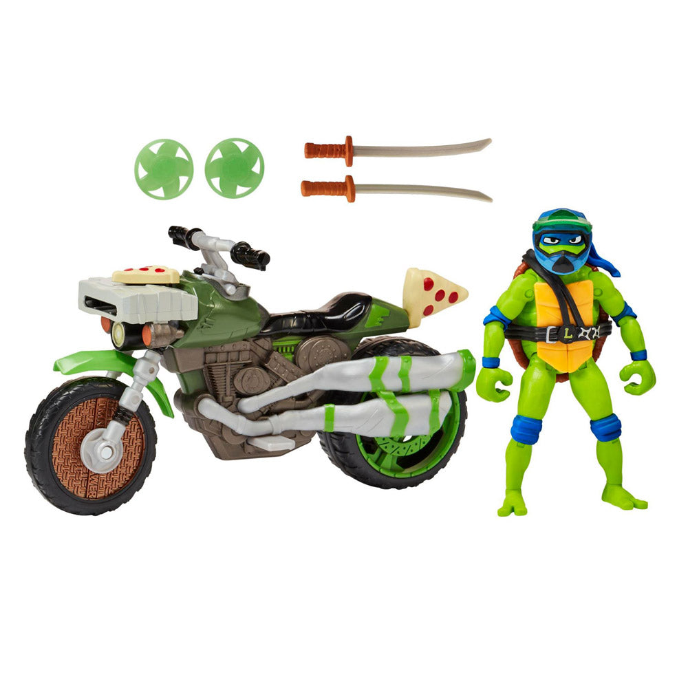 SET TORTUGAS NINJA LEONARDO NINJA KICK CYCLE | NICKELODEON SET TORTUGAS NINJA LEONARDO NINJA KICK CYCLE | NICKELODEON